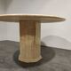 Round italian travertine dining table, 1970s