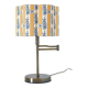 Recycled vintage lamp — with a swivel arm, fluted floral shade