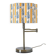 Recycled vintage lamp — with a swivel arm, fluted floral shade
