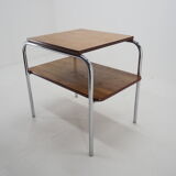 Art deco chrome and wood table, 1940s