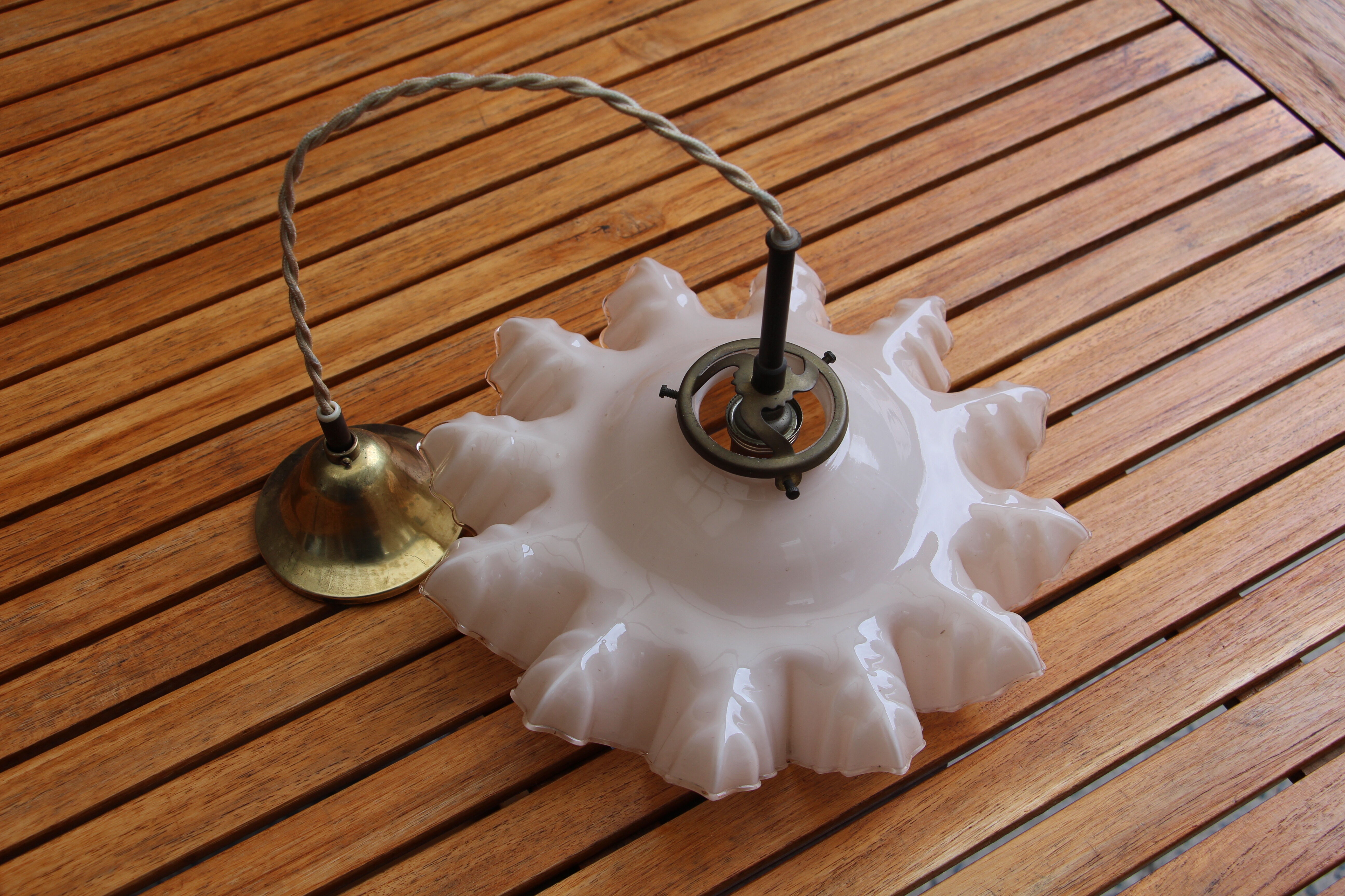 Opaline pendant light from the 60s