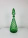 Empoli bubble green carafe 40 cm, Italian glass bottle