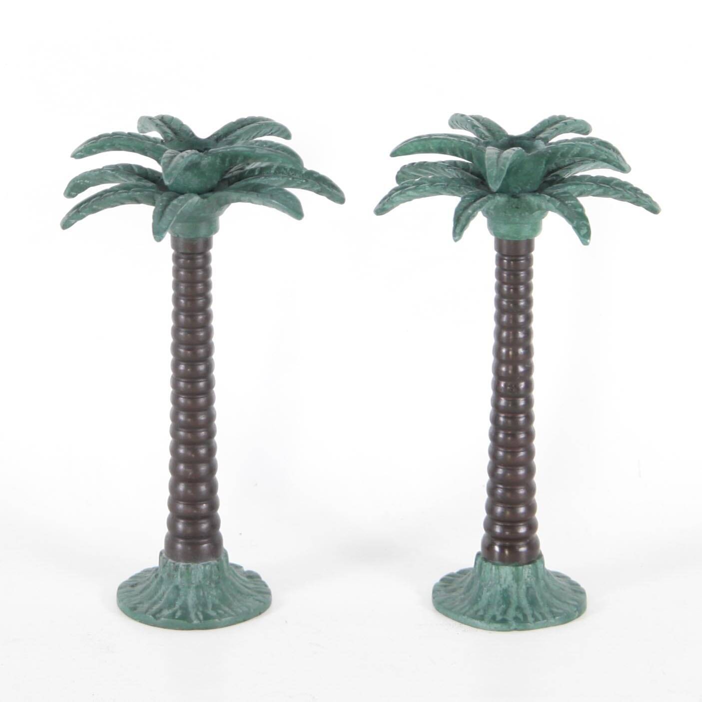 Lot de bougeoirs en laiton