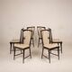 Osvaldo Borsani Mid Century Italian Mahogany Stained Dining Chairs for Arredamenti Borsani Varedo 1950