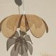 Vintage rattan canning flower suspension