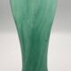 Vintage speckled green marbled glass vase, art nouveau