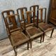 Series of 6 Art Nouveau period chairs stamped under the seat
