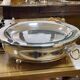 Silver metal dish warmer