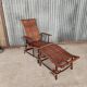 Chaise longue - vintage rattan wicker deckchair
