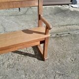 Light solid oak bench