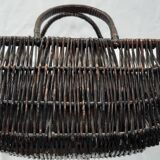 Panier rectangulaire en osier et rotin