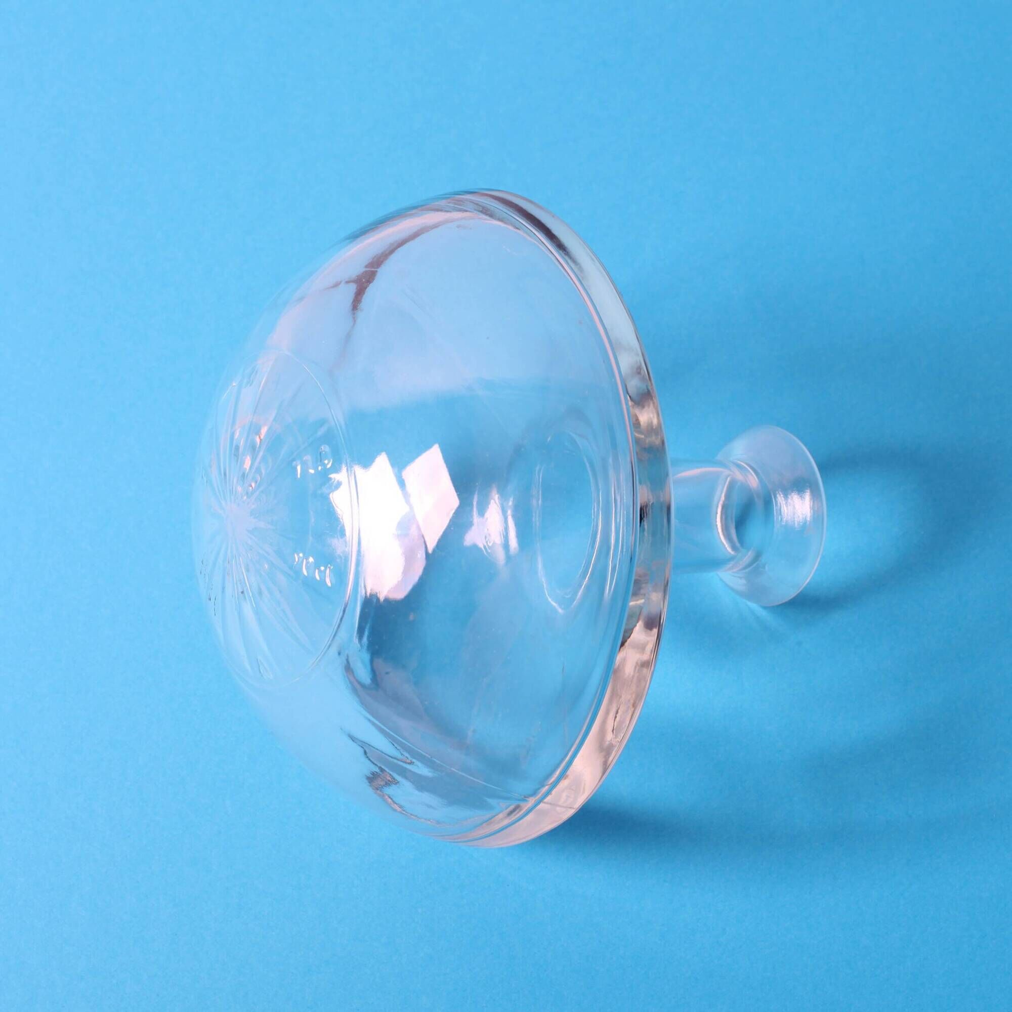 Mid-century Clear Glass Nautical Ship Decanter with Stopper/ Finland / 1970