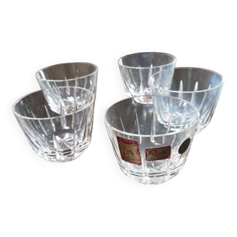 5 Verres cristal neufs