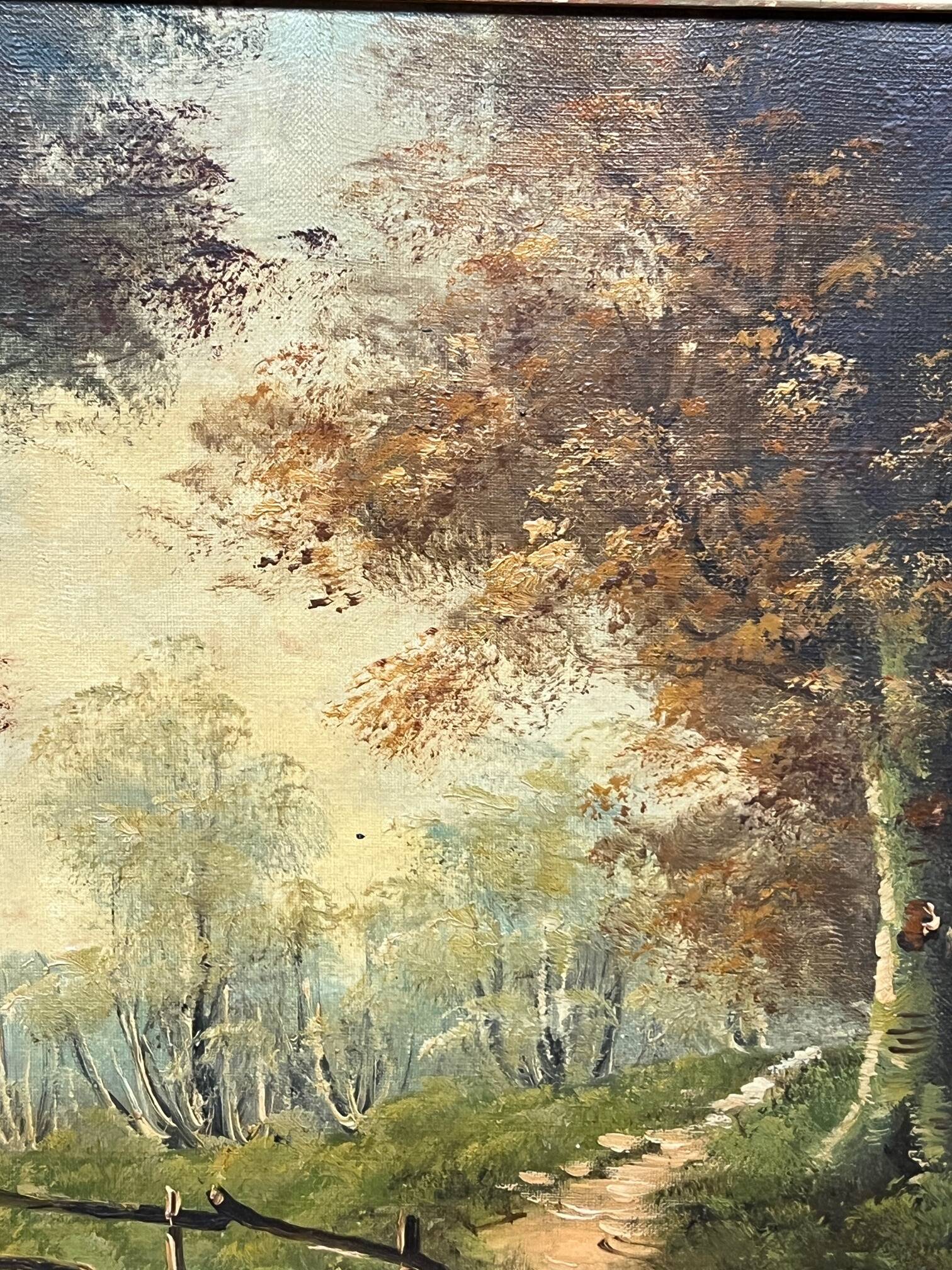 J. Somers, "Forest Landscape." Oil on canvas.