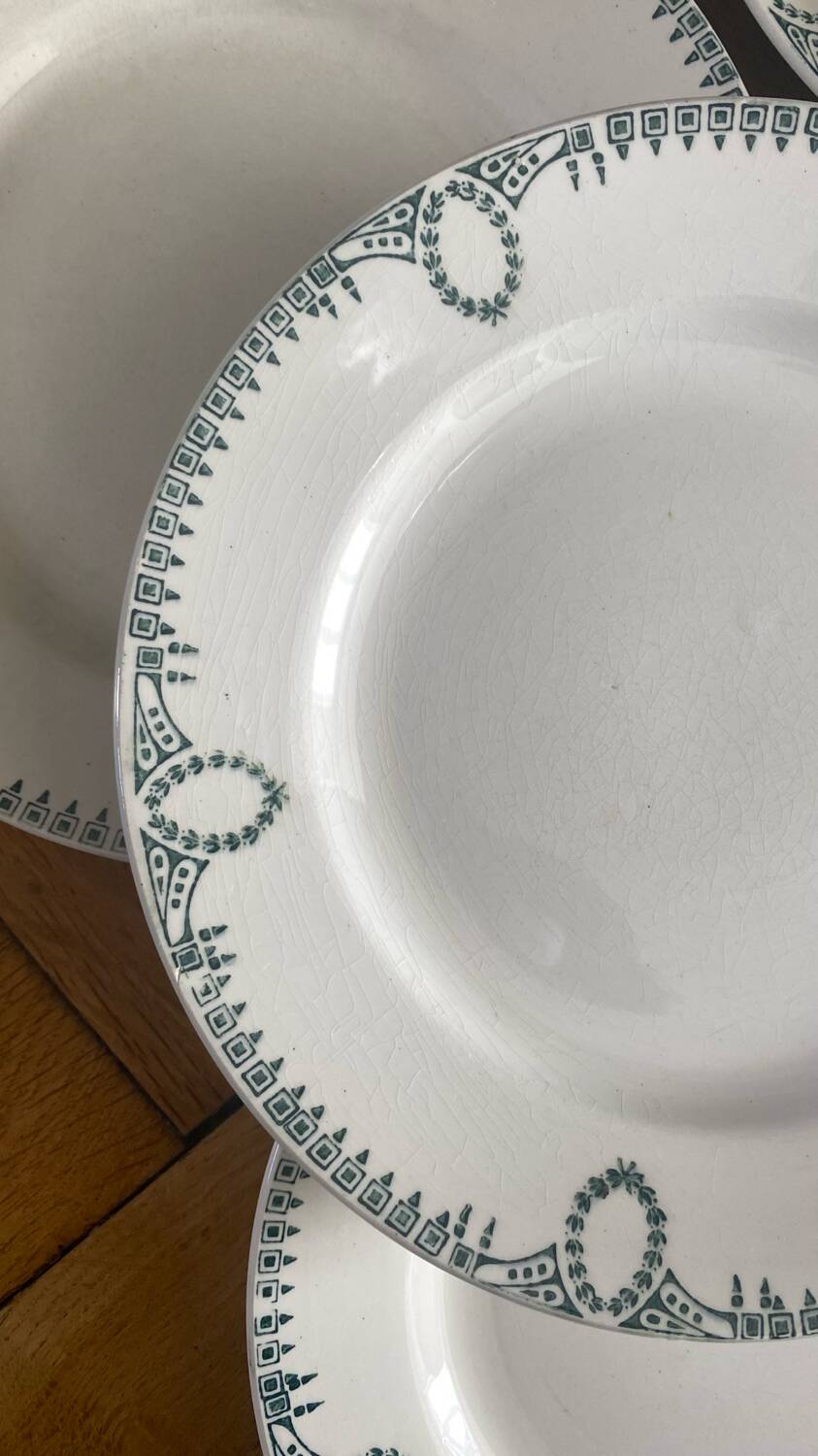 Set of 6 flat plates Saint Amand