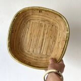 Rattan and brass basket 1960
