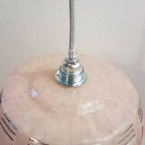 Silver pink Clichy glass pendant light