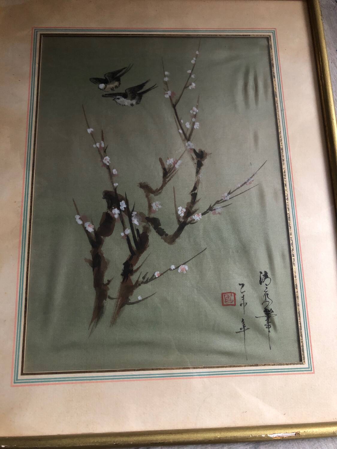Japanese silk painting