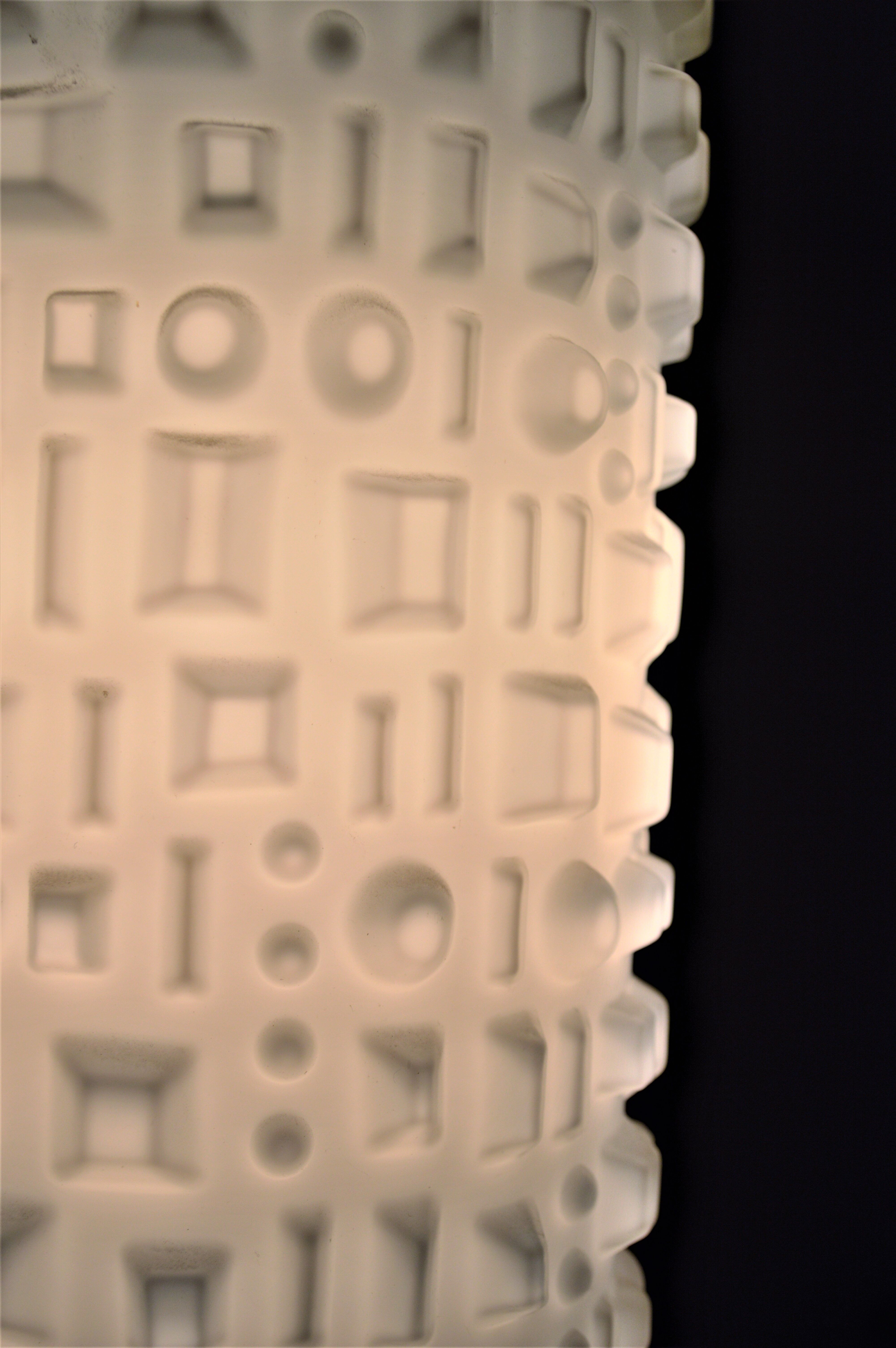 1960s Limburg Bauhaus Glass Lamp