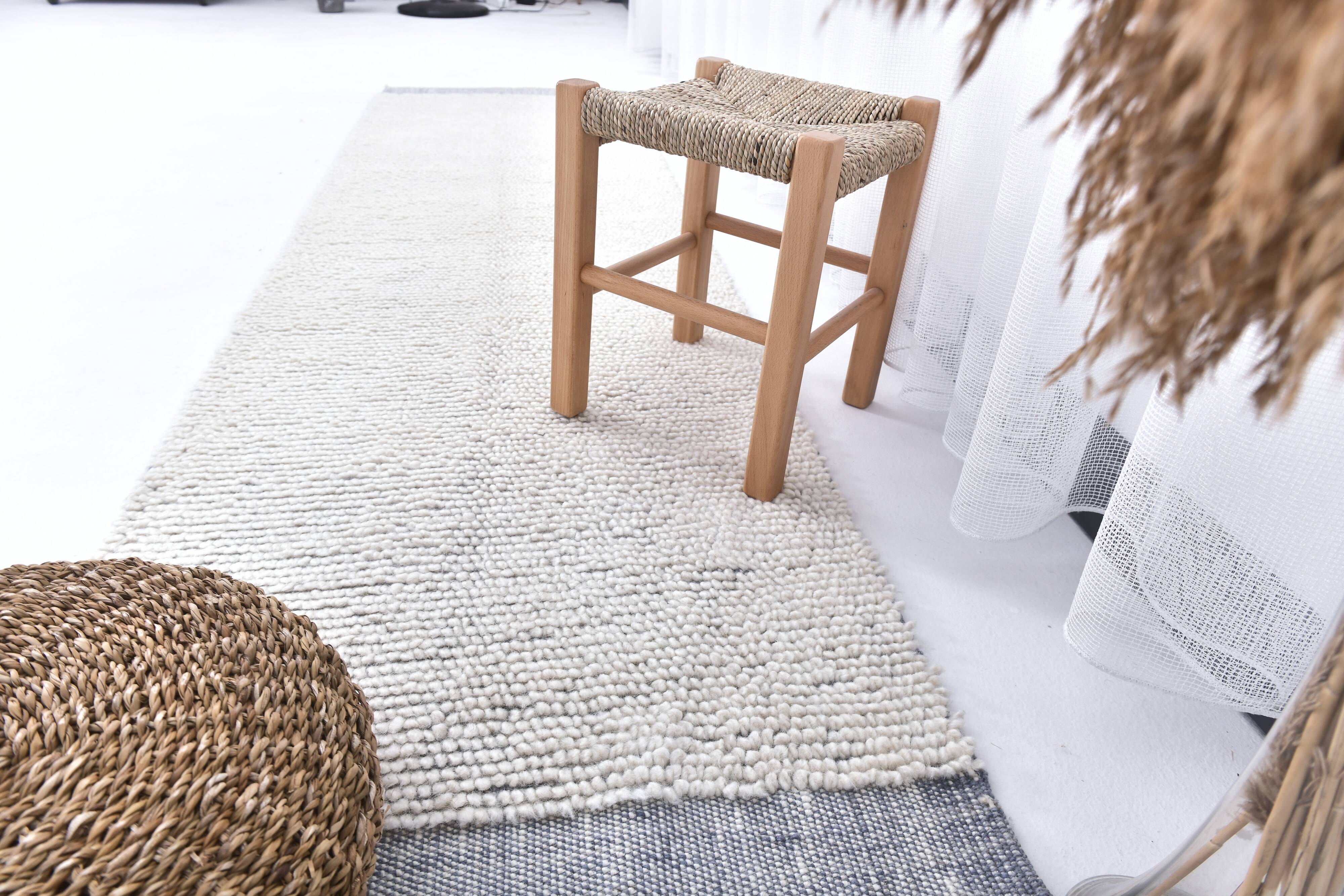 2x8 Blue White Moroccan Runner Rug, 68x250 Cm