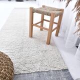 2x8 Blue White Moroccan Runner Rug, 68x250 Cm