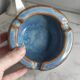 Blue glazed ceramic ashtray