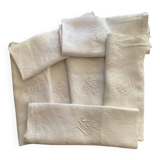 7 MS Monogram Damask Cotton Napkins