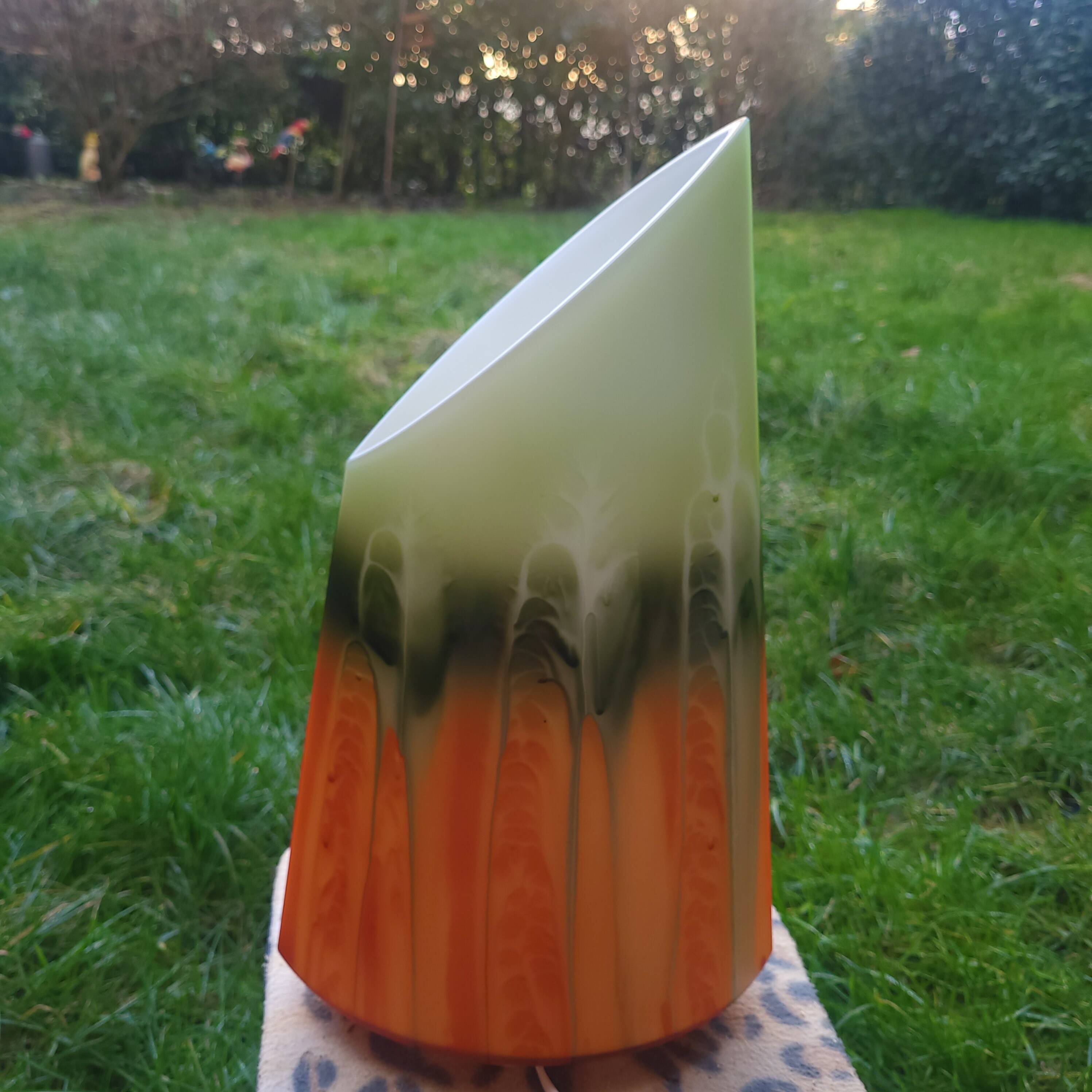 Asymmetrical vintage lamp, space age, Zwiesel, 1960-70.