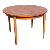 Old round extendable Scandinavian style table from the 1960s