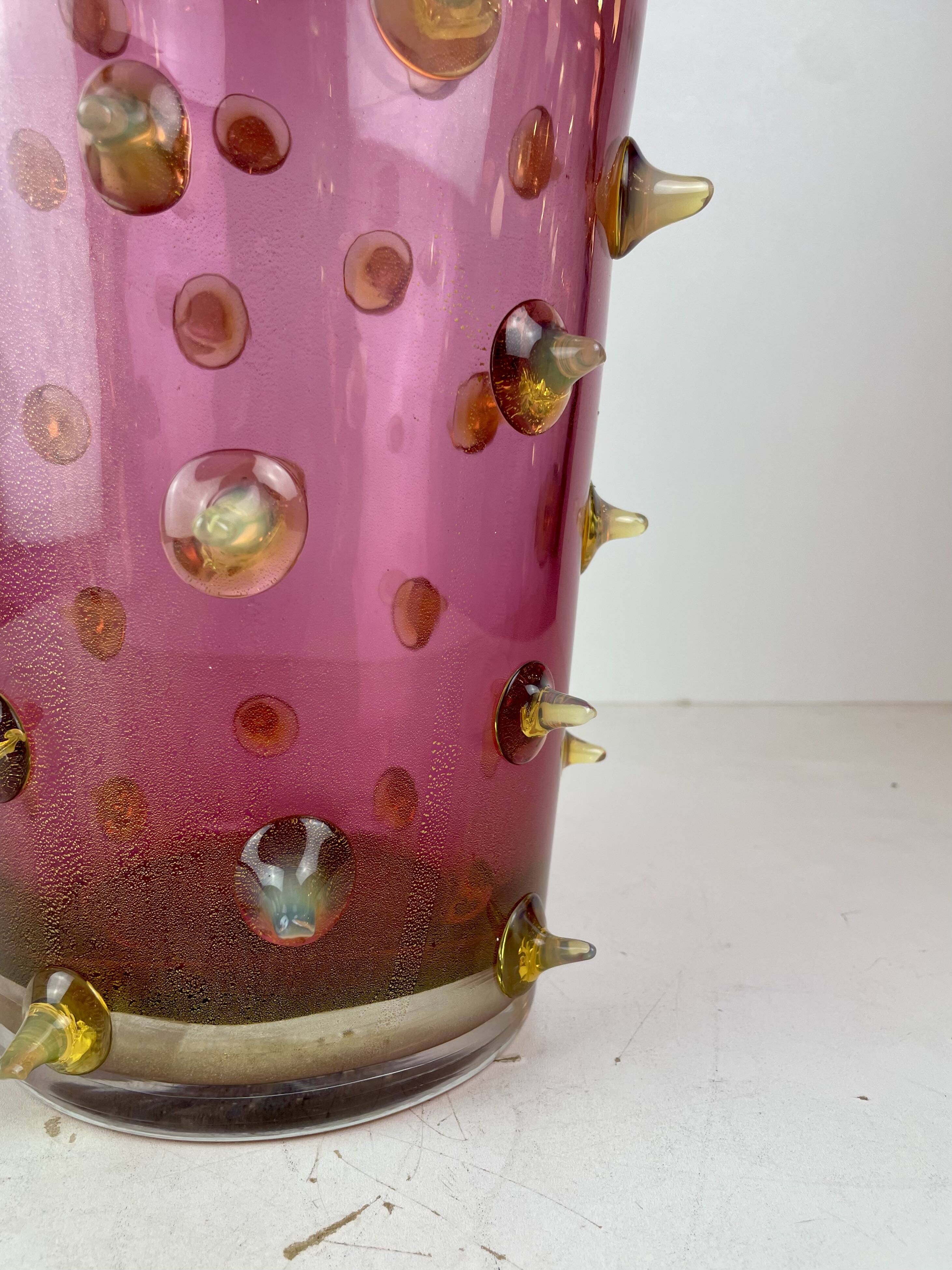 Thorn Spikes Murano Glass Vase by Pino Signoretto, Italy, 1990s