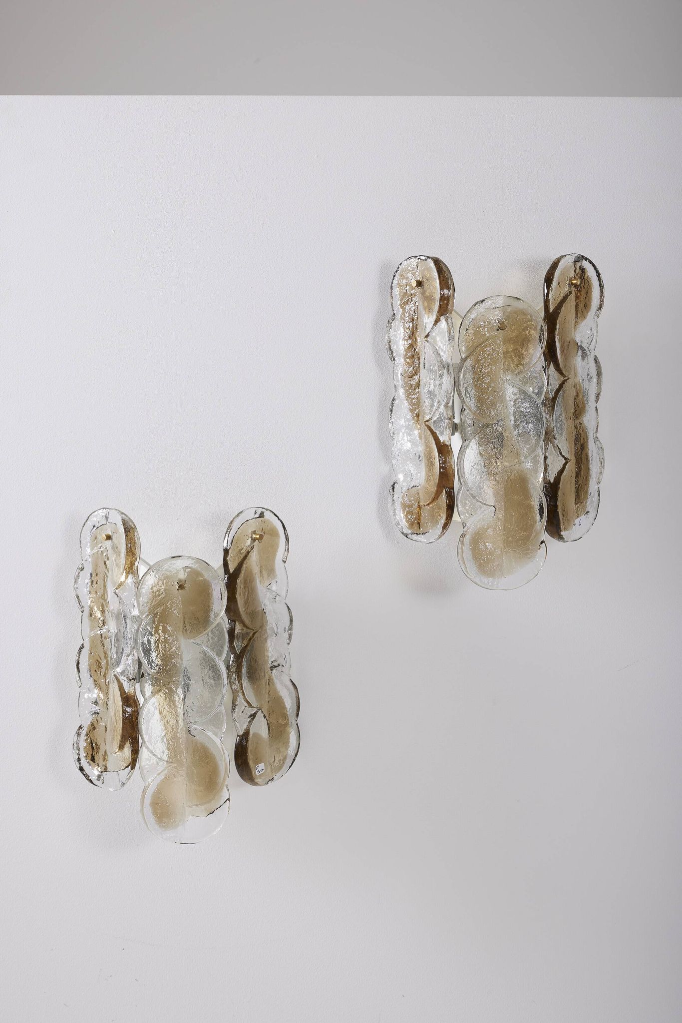 Pair of julius theodor kalmar glass wall lights, 1960s