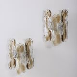 Paire d'appliques en verre julius theodor kalmar, 1960s