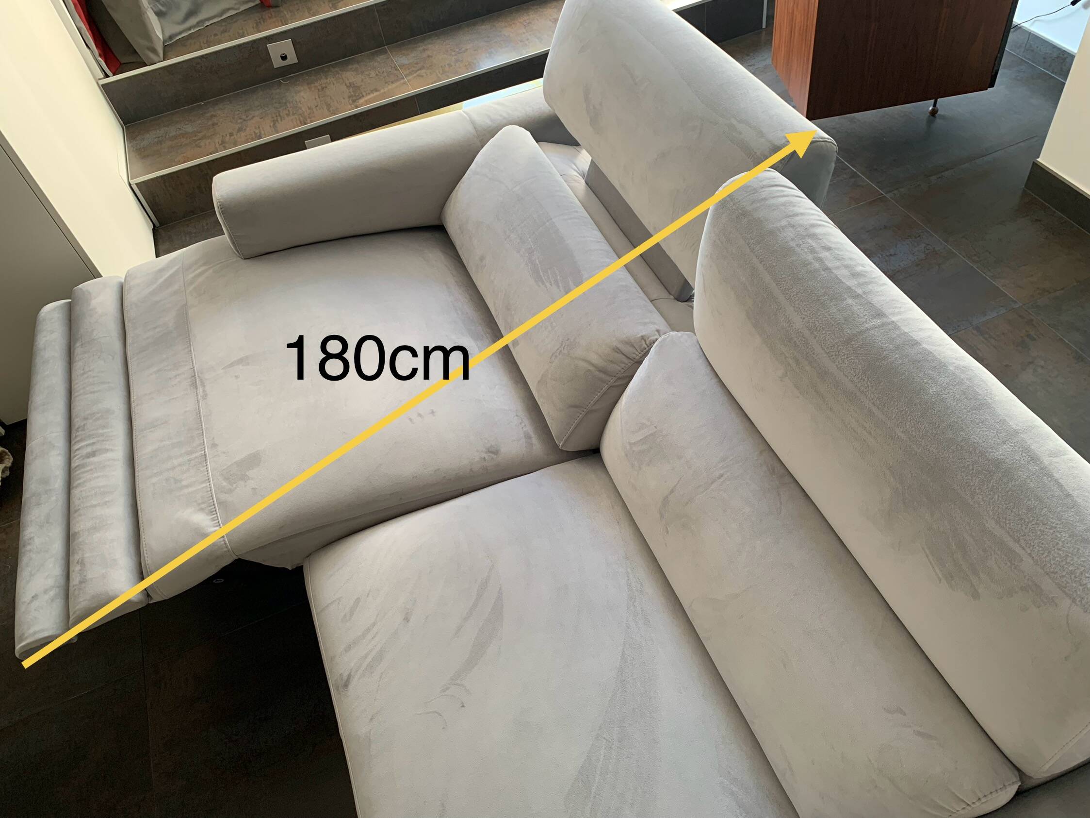 Canape full relax electrique / batteries en tissus