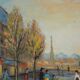 Michel PABOIS : Paris, Vue sur Notre Dame, huile sur toile originale signée