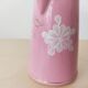 Vase pichet rose Sarreguemines peint à la main vers 1900