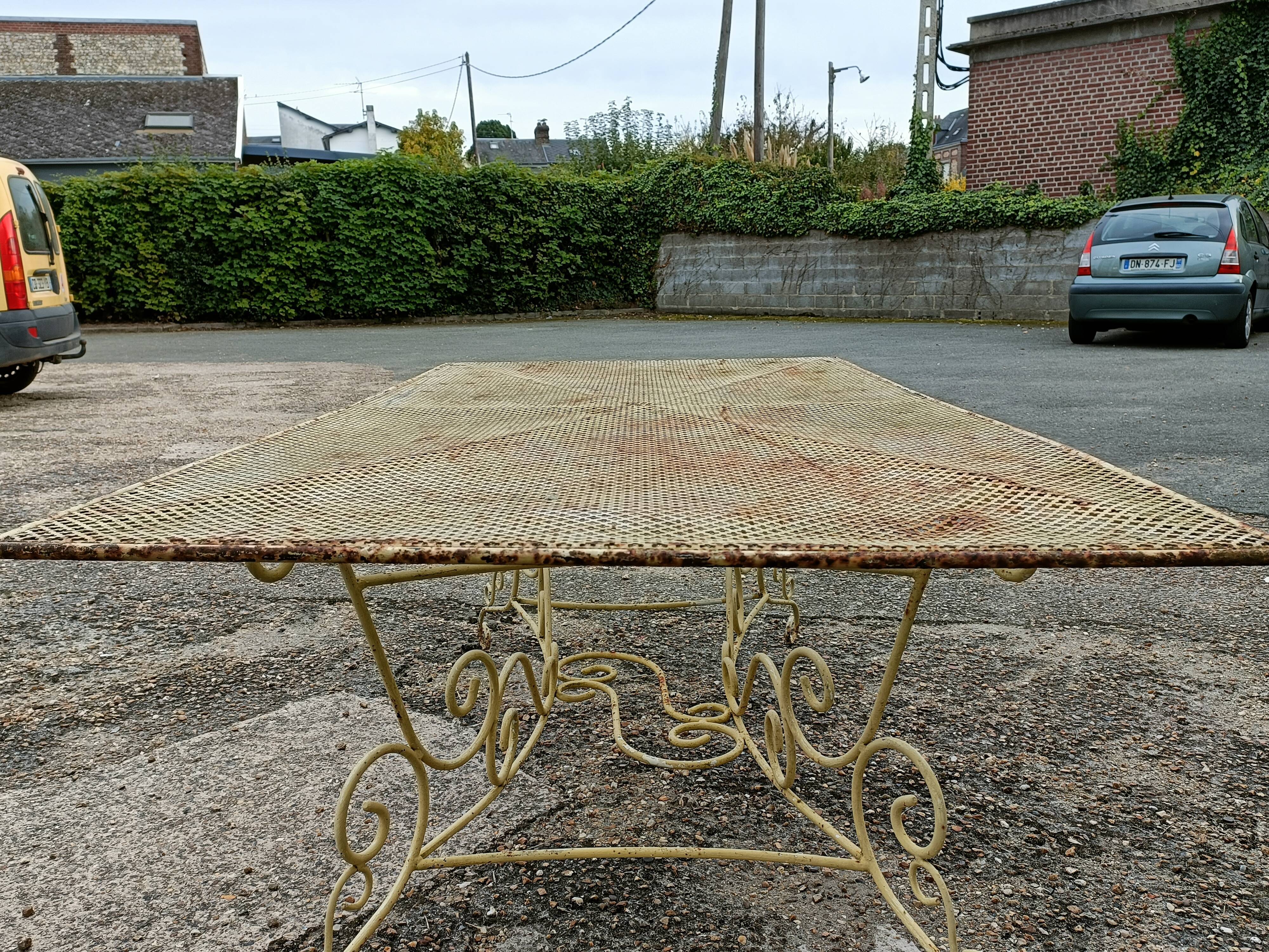 Wrought iron garden table full old garden furniture