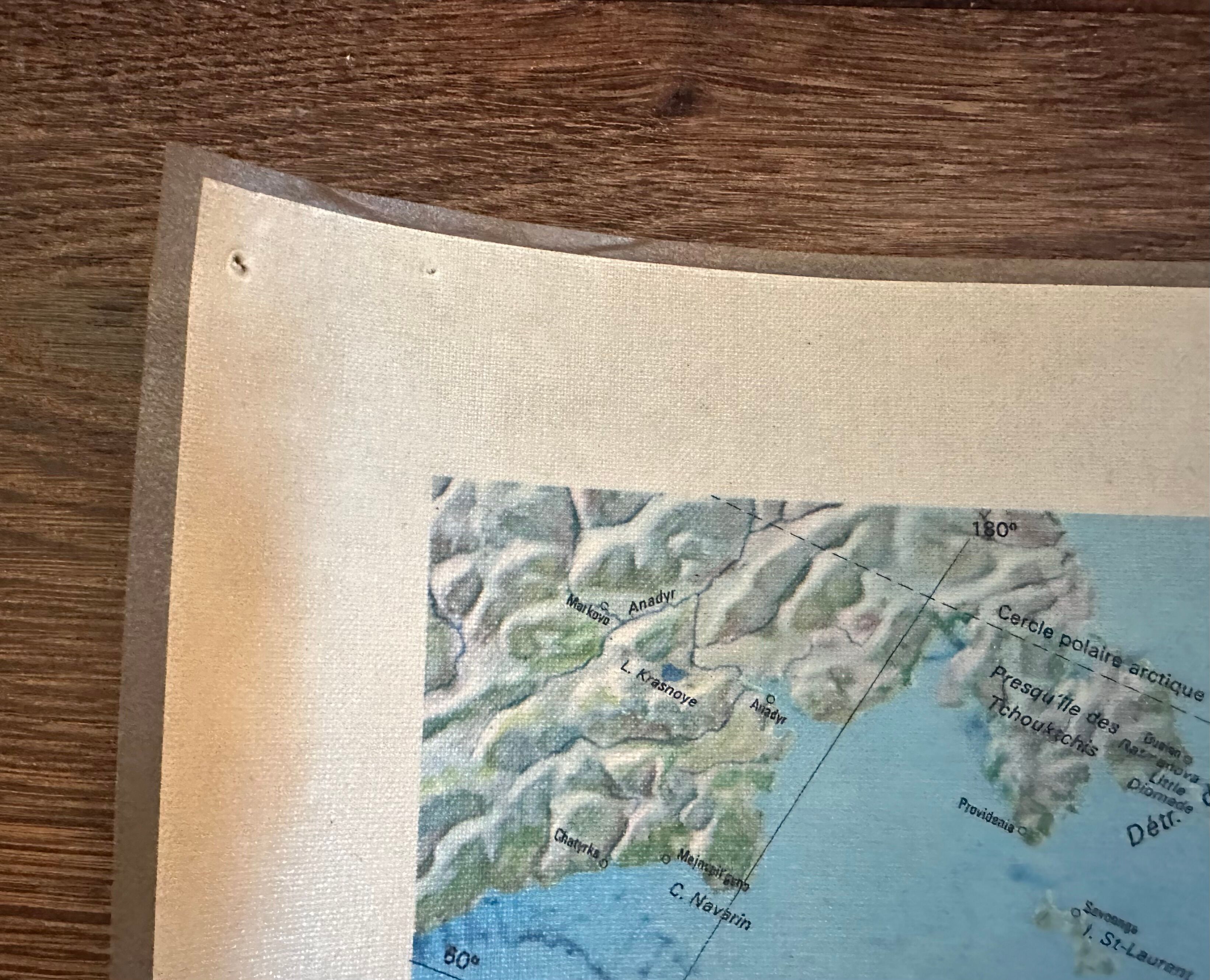 Planisphere map air france 80s - travel agency
