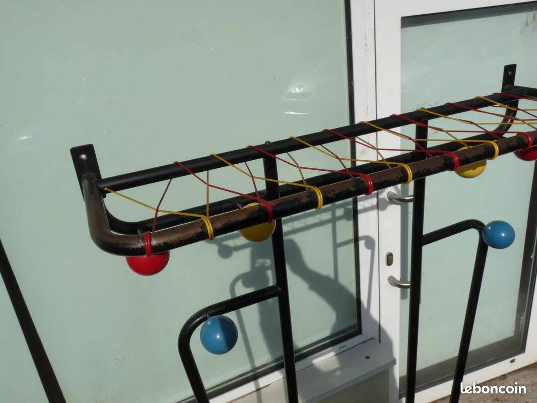 1960s wall-mounted coat rack with colored balls