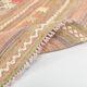 6x8 Light Green Brown Turkish Kilim Rug, 173x260Cm