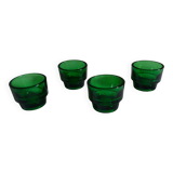 Set of 4 glass shells