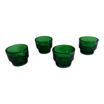 Set of 4 glass shells