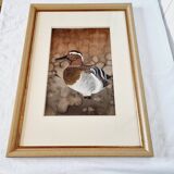 Original Large Size Signed Painting Frame and Hand Painted Duck