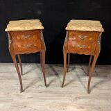 Pair of Louis XV Marquetry Bedside Tables