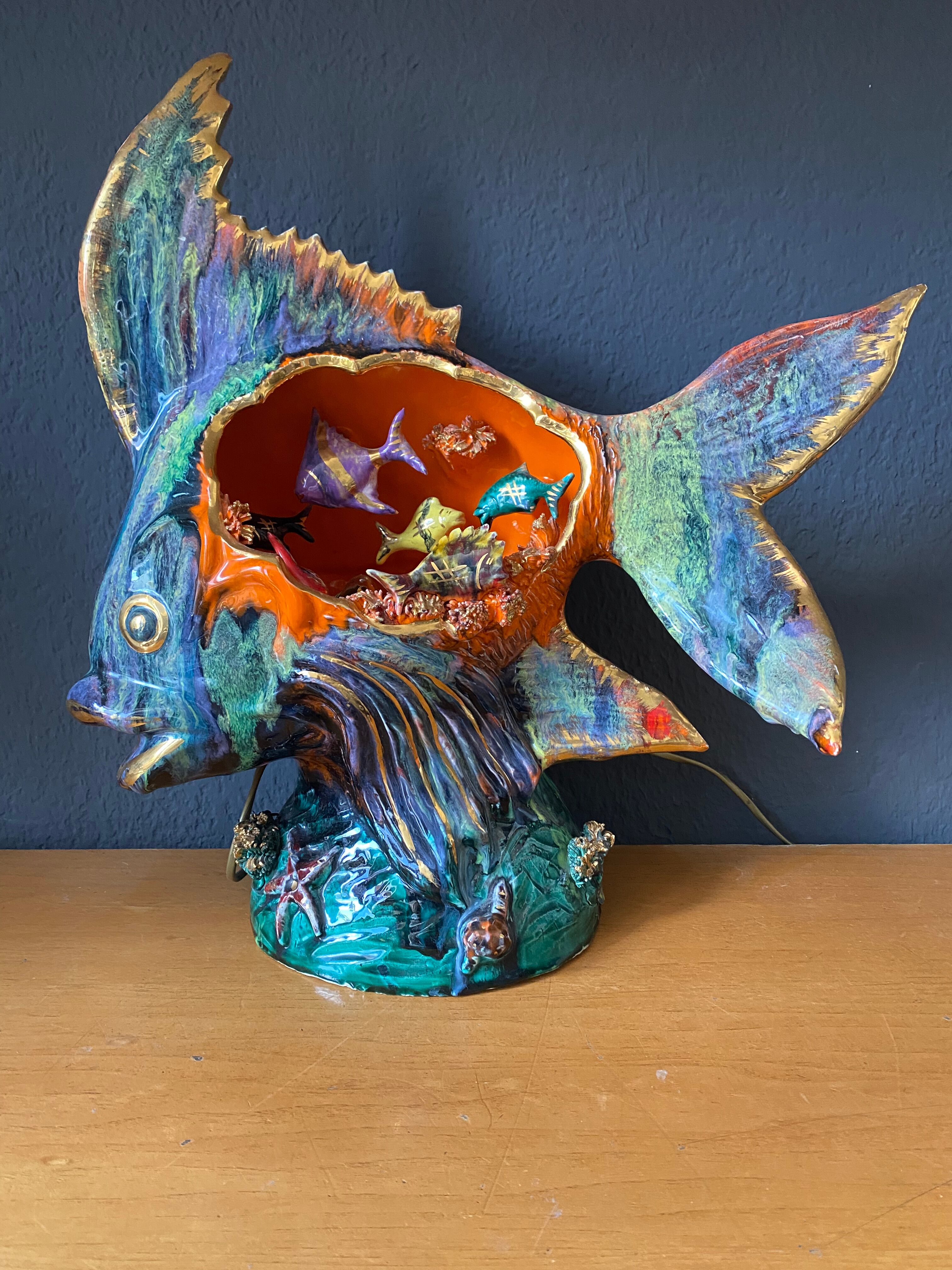 Lampe Vallauris poisson