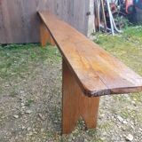 Ancien banc en bois massif vintage
