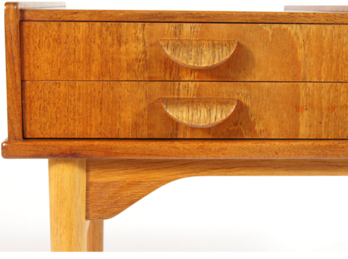 Danish vintage teak and oak desk
