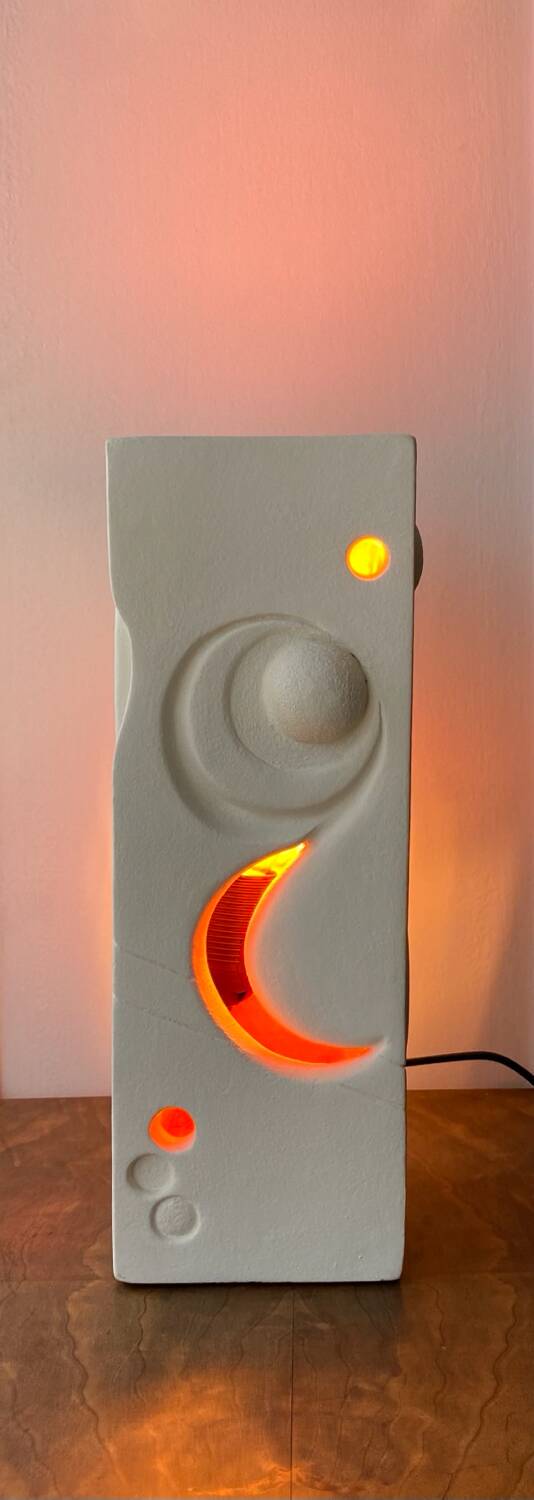 Lampe d’ambiance . Sculpture . Fait main