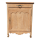 Natural wood confiturier, wrought iron fittings.