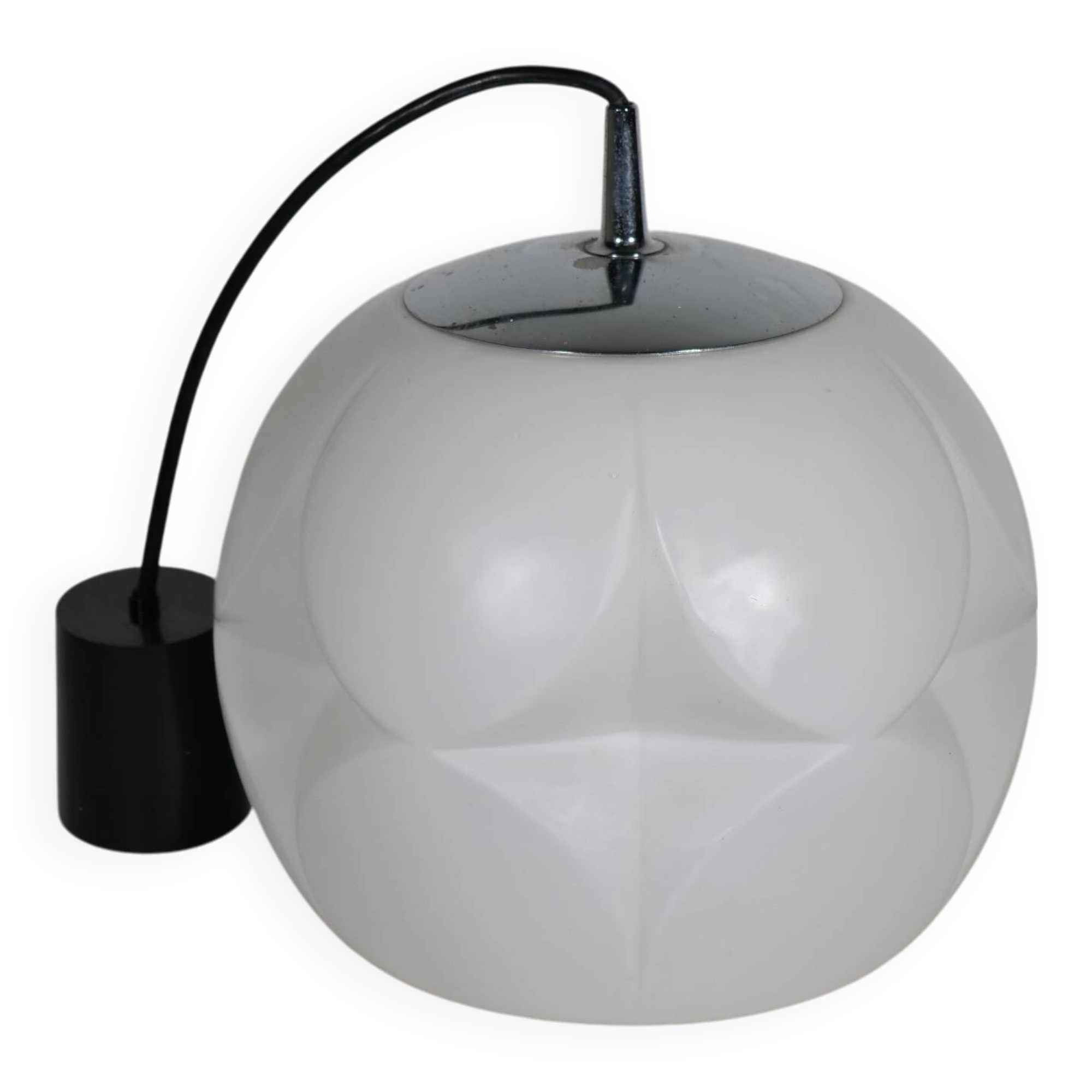 Ceiling Lamp Opal Glass 1970s Peill Putzler Design