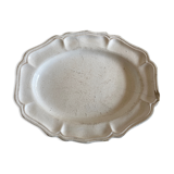 Flat centerpiece with godrons in glazed earth Moustiers 18th